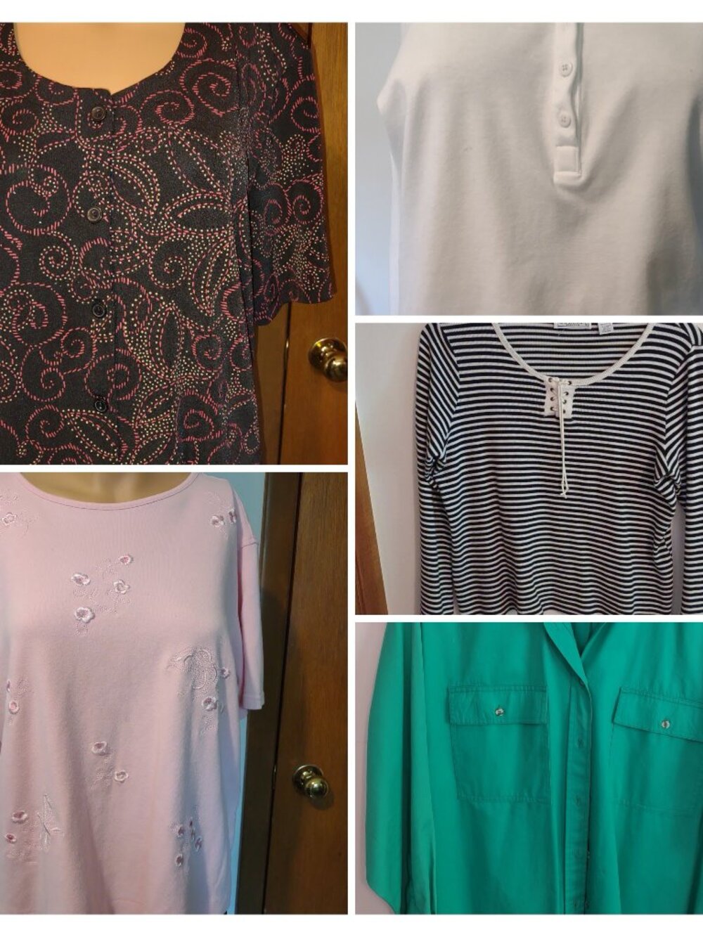 Lot Of 5 Women’s Tops XL,  White Stag, Tangents, Dockers, Erik Stewart